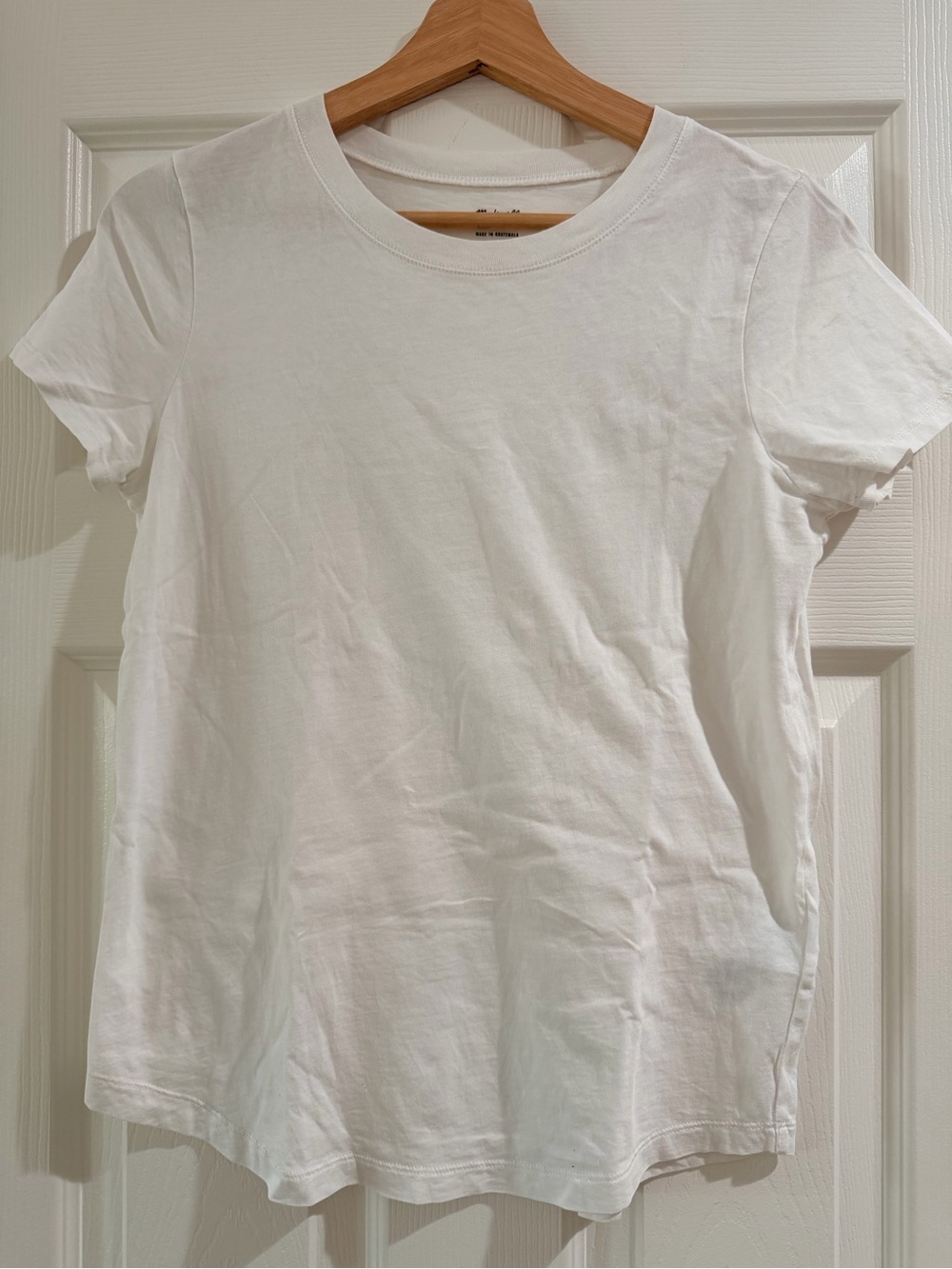 Madewell White Crewneck Short Sleeve Tee